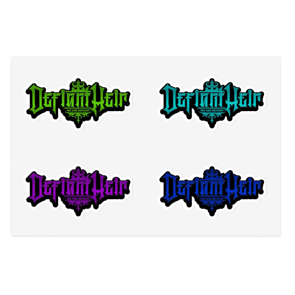 Defiant Heir Lettering Sticker Sheet (4 pack Stickers)