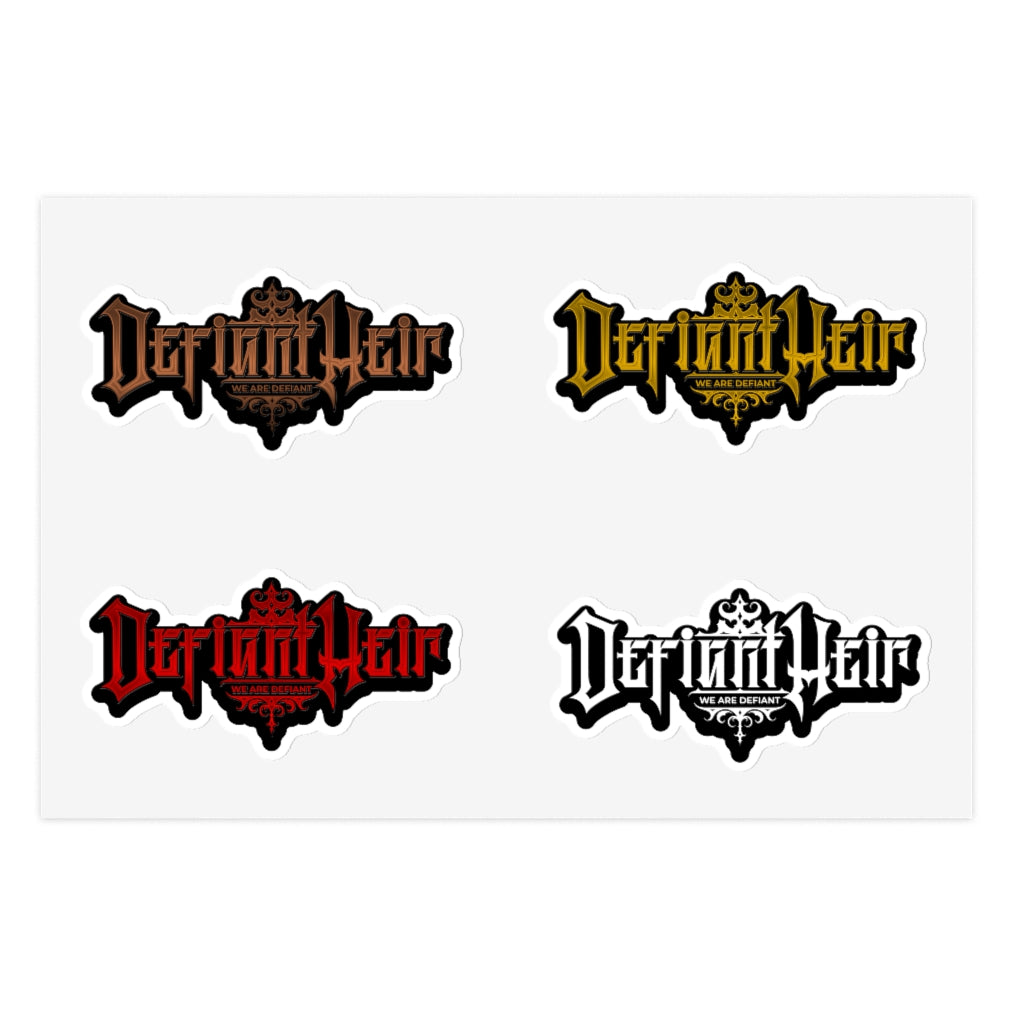 Defiant Heir Lettering Sticker Sheet (4 sticker pack)