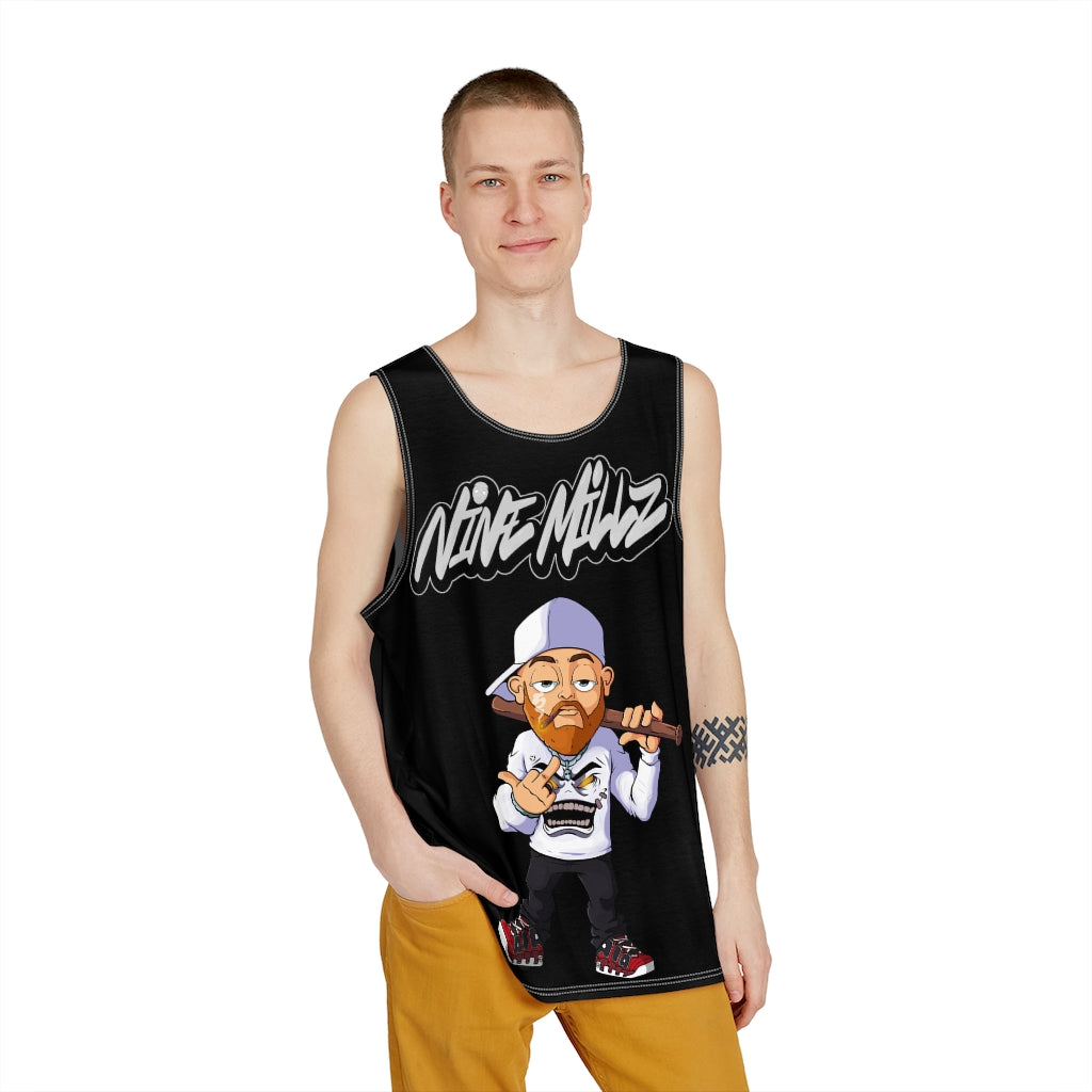 Nine Millz Middle Finger tank top (Grey font)