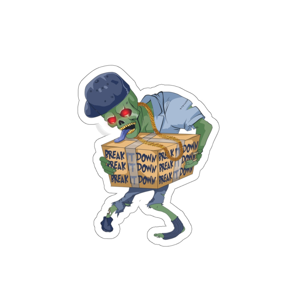 Break It Down Zombie Sticker
