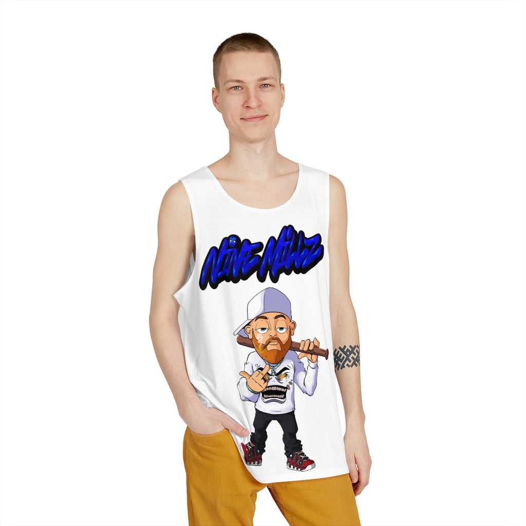 Nine Millz Middle Finger tank top (Blue font)