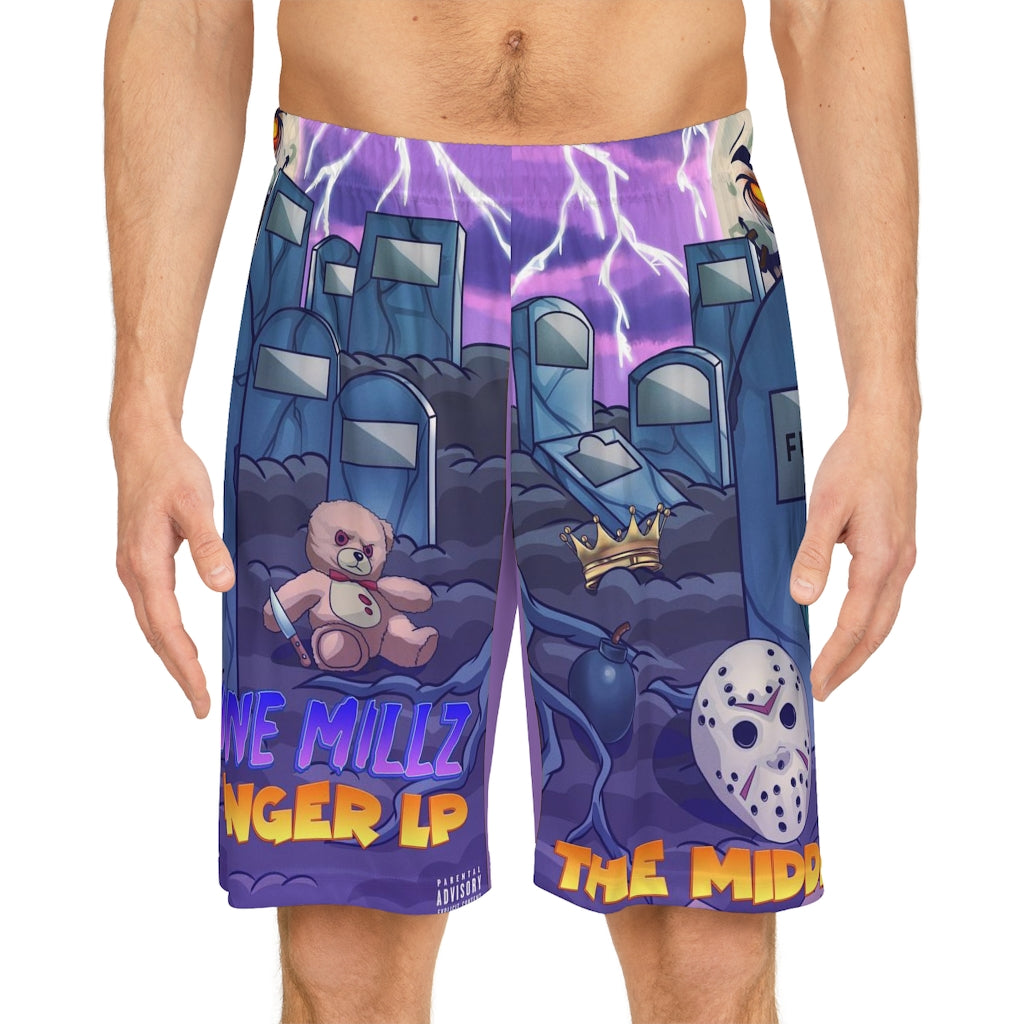 Middle Finger LP Basket Ball shorts