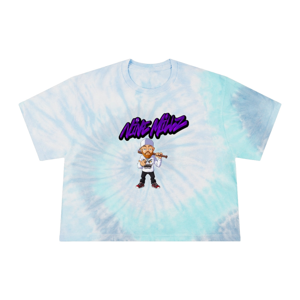 Nine Millz Middle Finger Women's Tie-Dye Crop Tee
