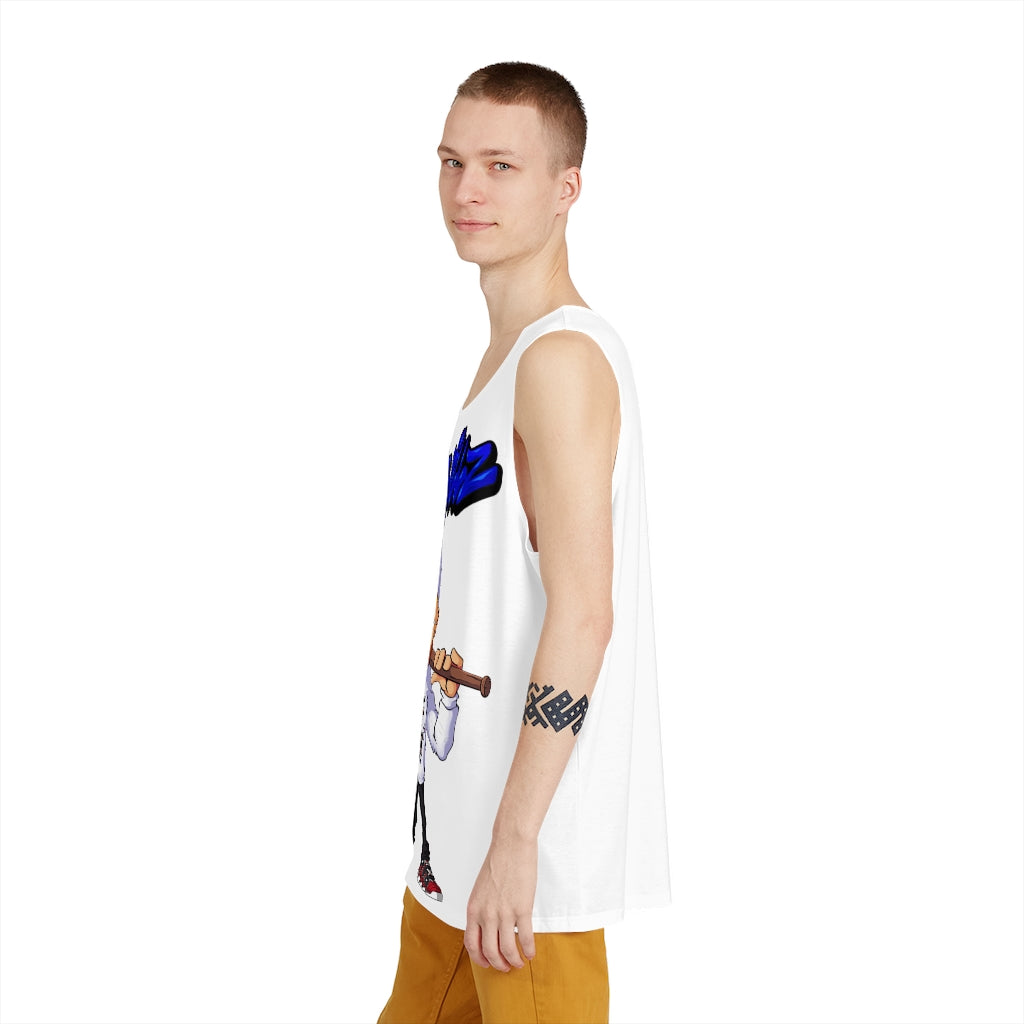 Nine Millz Middle Finger tank top (Blue font)