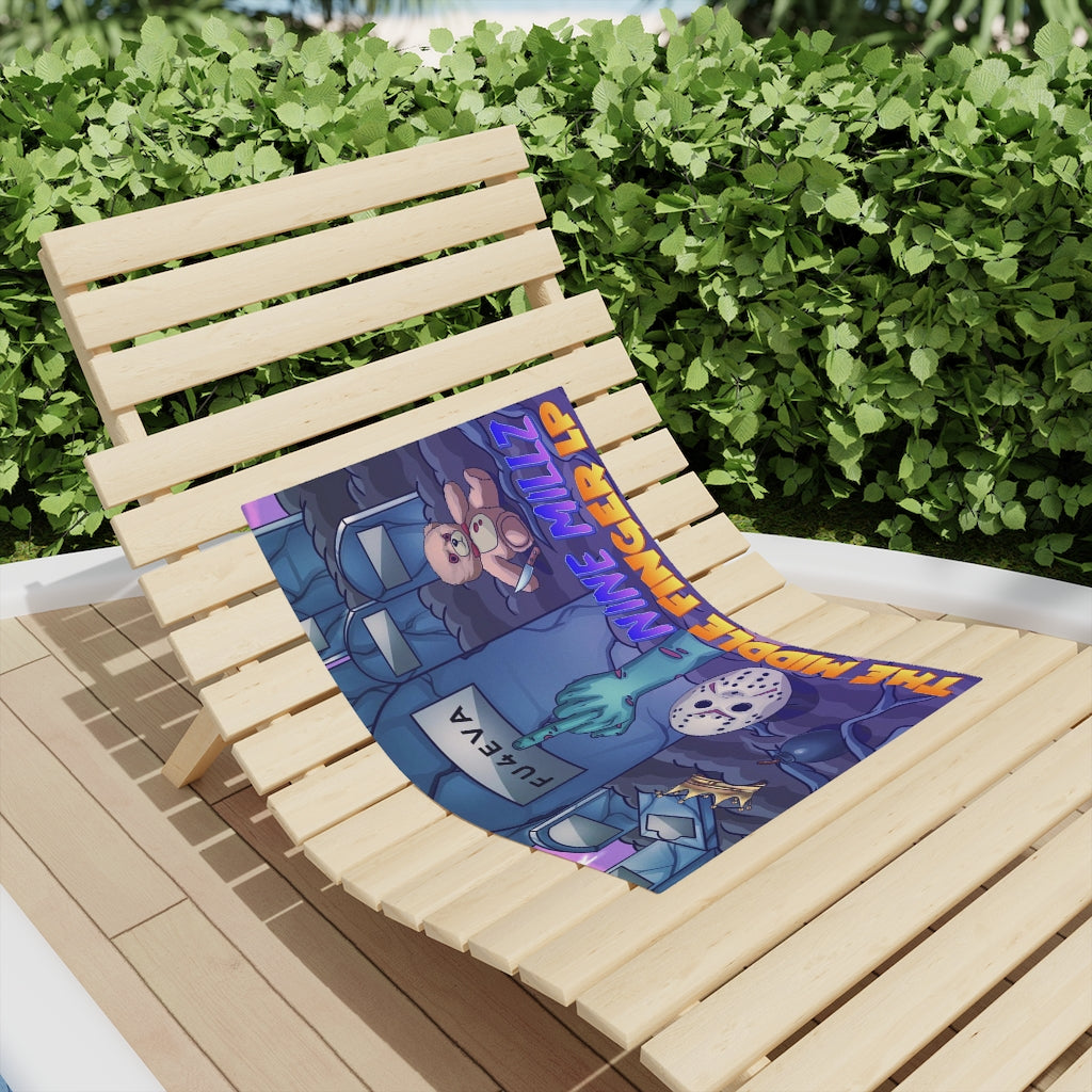 Middle Finger Lp Beach Towel