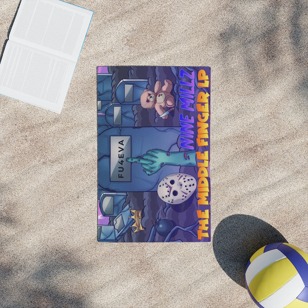 Middle Finger Lp Beach Towel