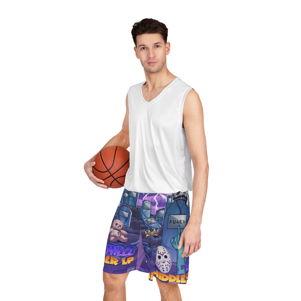Middle Finger LP Basket Ball shorts