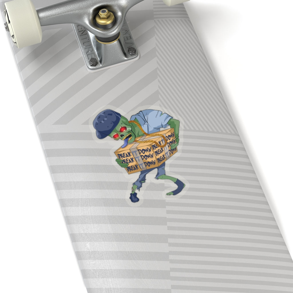 Break It Down Zombie Sticker
