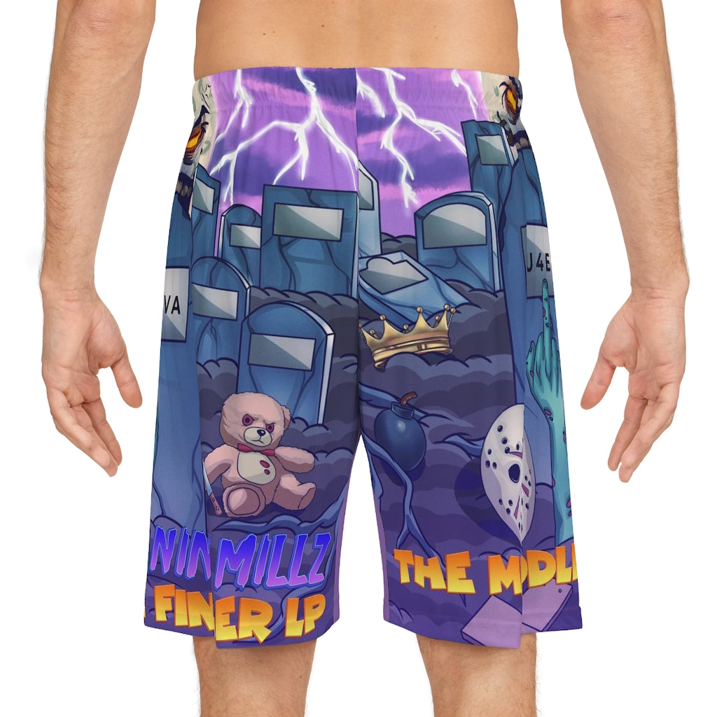 Middle Finger LP Basket Ball shorts
