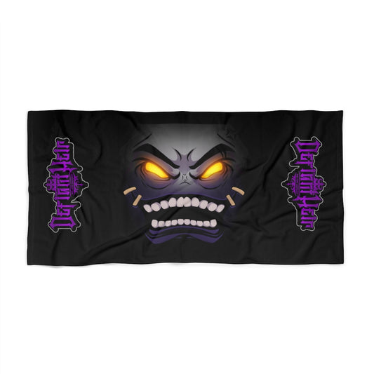 Official Defiant "Face of Heir" Beach Towel (Black / Purple)