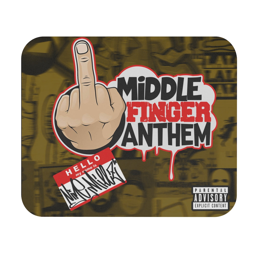 Defiant Heir Mouse Pad (Middle Finger Anthem Cover)