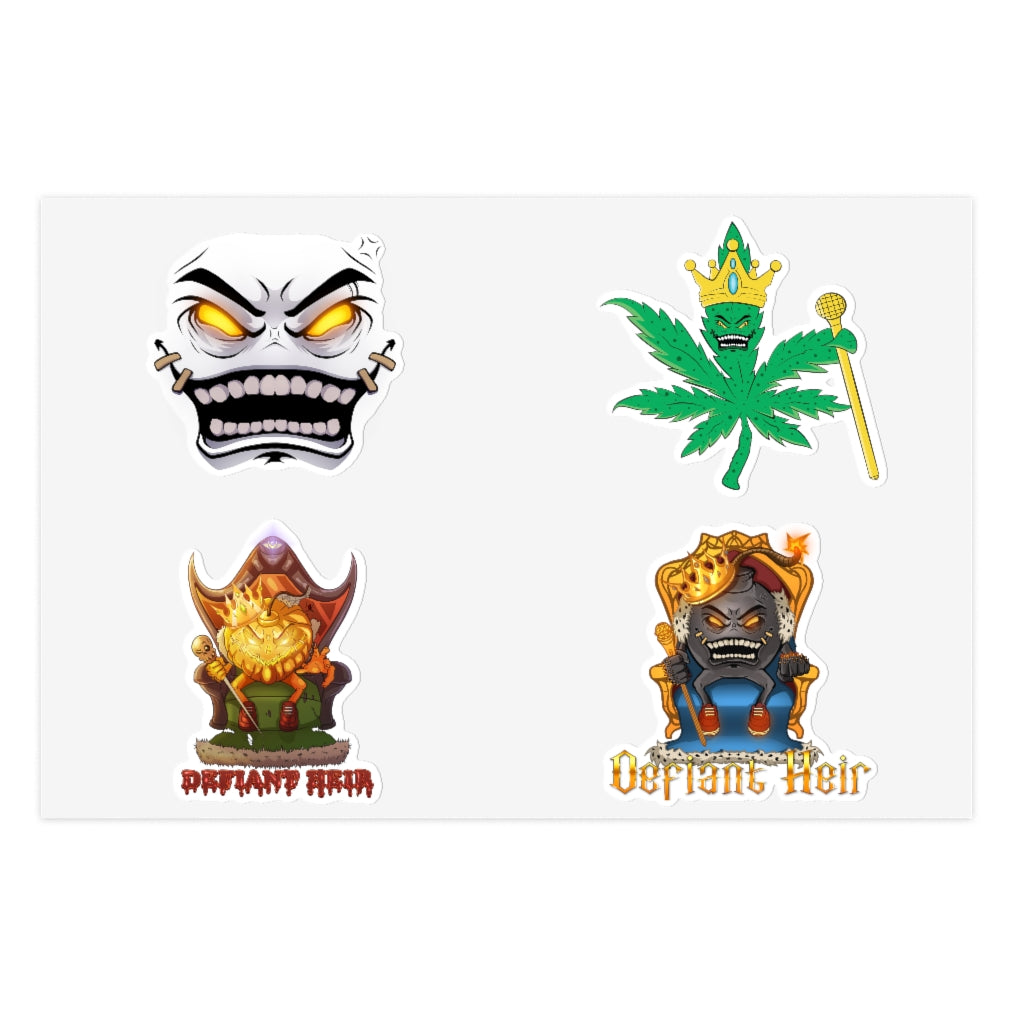 Defiant Heir Sticker Sheet (4 stickers) Mascots Edition