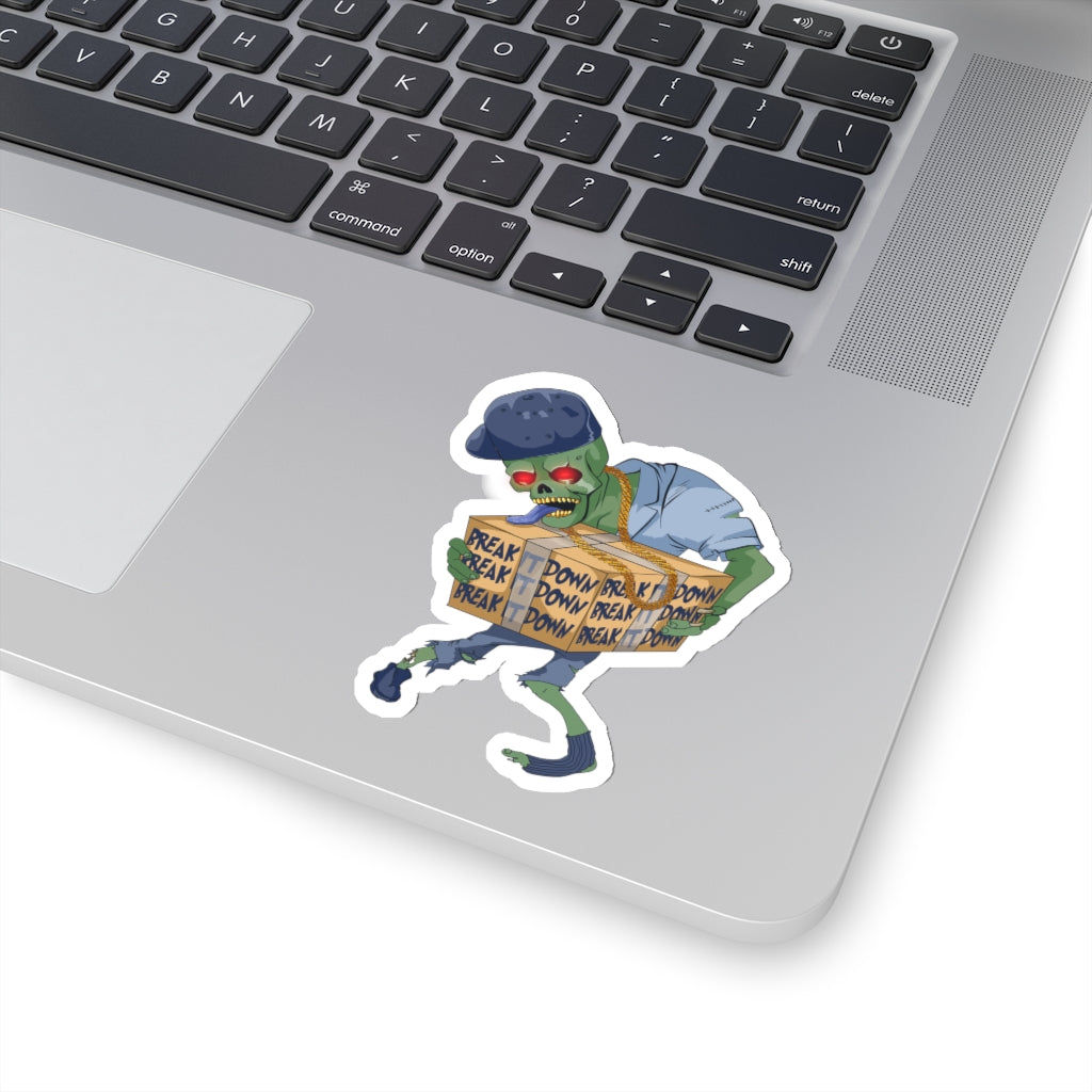 Break It Down Zombie Sticker