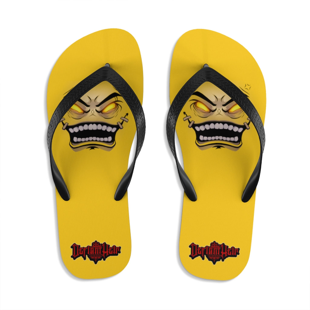 Official Defiant "Face Of Heir" Flip Flops