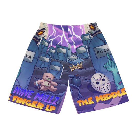 Middle Finger LP Basket Ball shorts