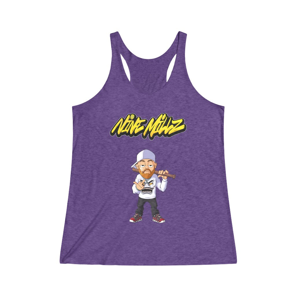 Nine Millz Middle Finger Womens Tank (Yellow Font)