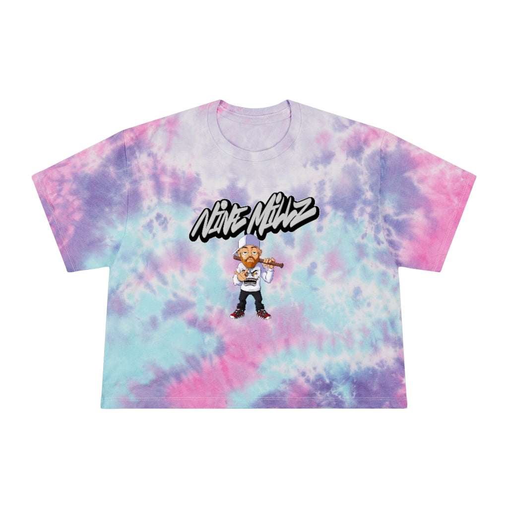 Nine Millz Middle Finger Women's Tie-Dye Crop Tee