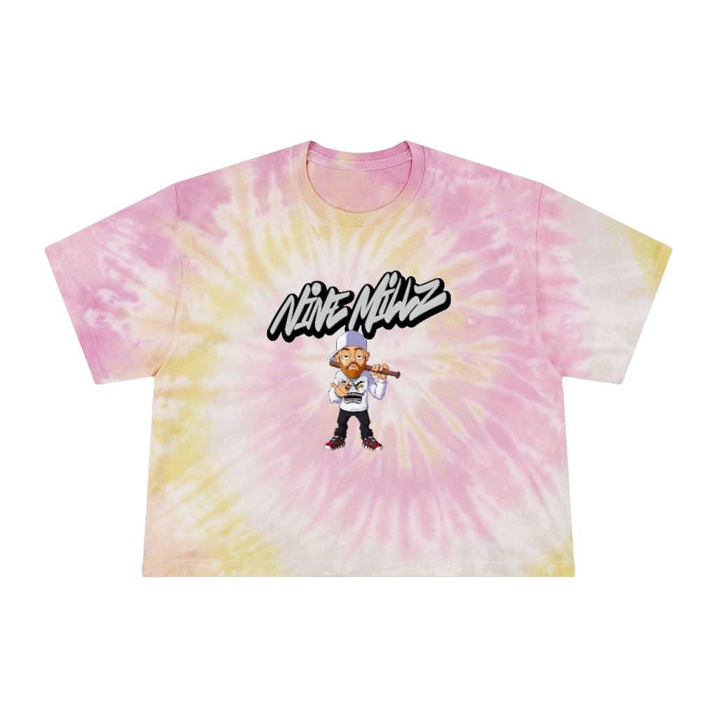 Nine Millz Middle Finger Women's Tie-Dye Crop Tee