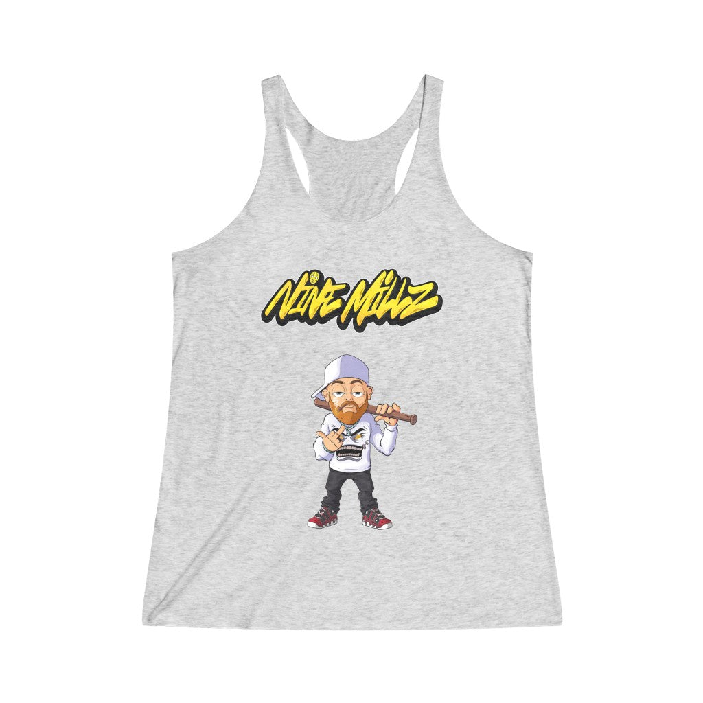 Nine Millz Middle Finger Womens Tank (Yellow Font)