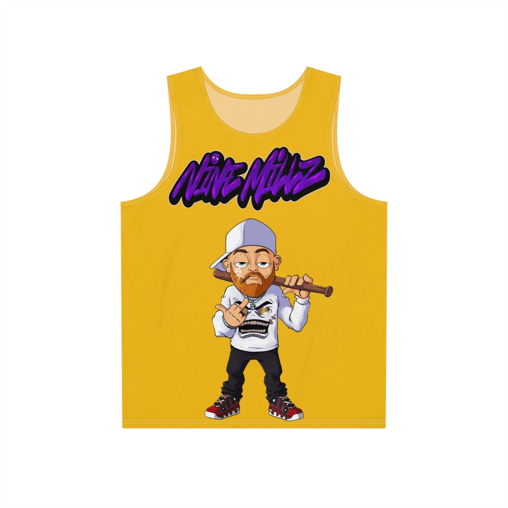 Nine Millz Middle Finger tank top (Yellow font)