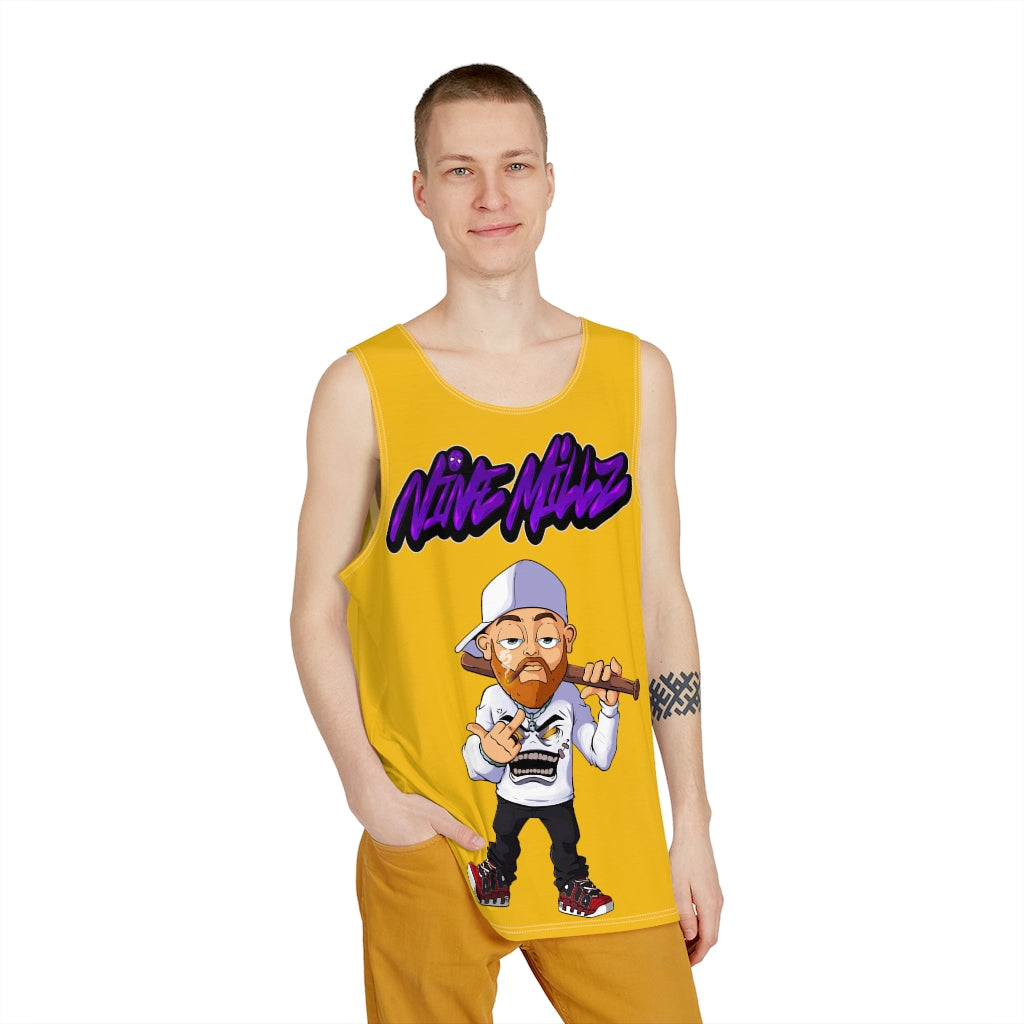 Nine Millz Middle Finger tank top (Yellow font)