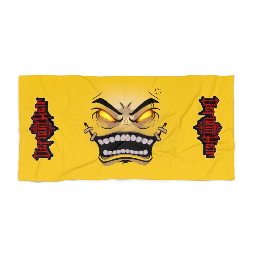 Official Defiant "Face of Heir" Beach Towel (Yellow / Red)